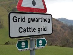 Offa's Dyke Path: waarschuwing voor een cattle grid