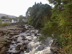 Rob Roy Way: de Falls of Dochart bij Killin