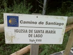 Info bord op de Camino Primitivo